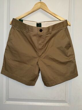 J. Crew Portsider Stretch Chino Flat Front Shorts in "British Khaki" - NWT